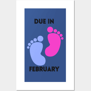 Due in February Footprint Design for Mom to Be Posters and Art